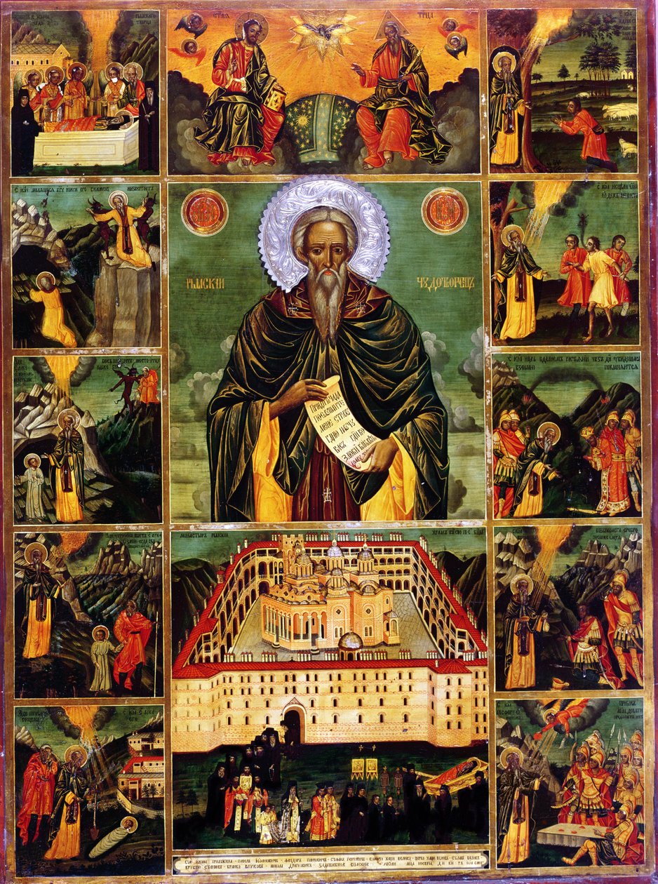 St. Johannes van Rila door Master John of Samakov