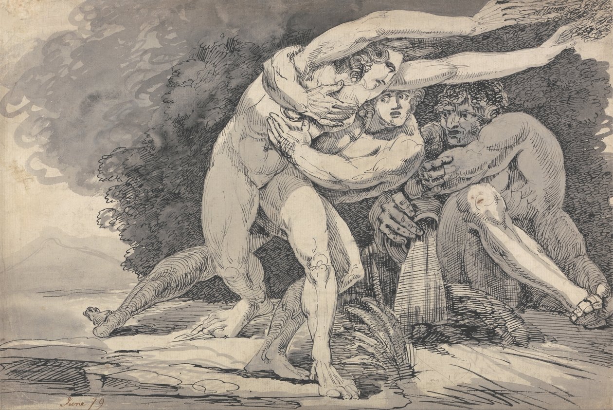 Apollo en Daphne door Master of the Giants