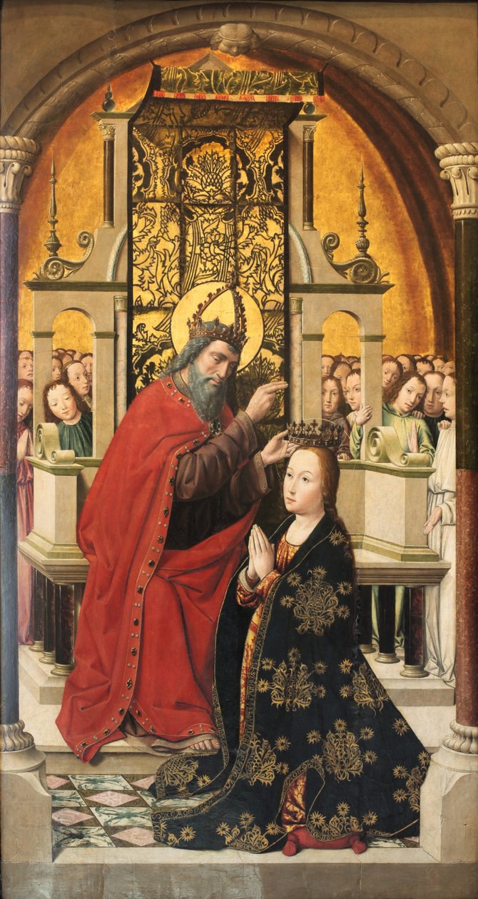 Kroning van de Maagd door Master of Santa Clara de Palencia