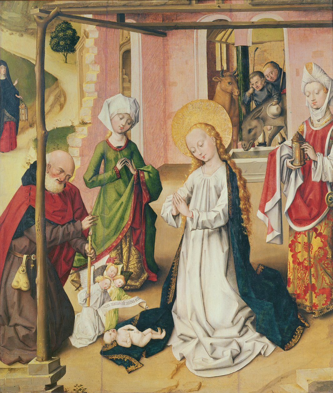 De Aanbidding van het Kind, ca. 1500 door Master of St. Bartholemew