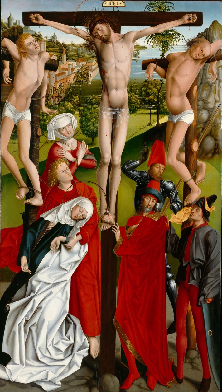 De Kruisiging door Master of the Freising Visitation