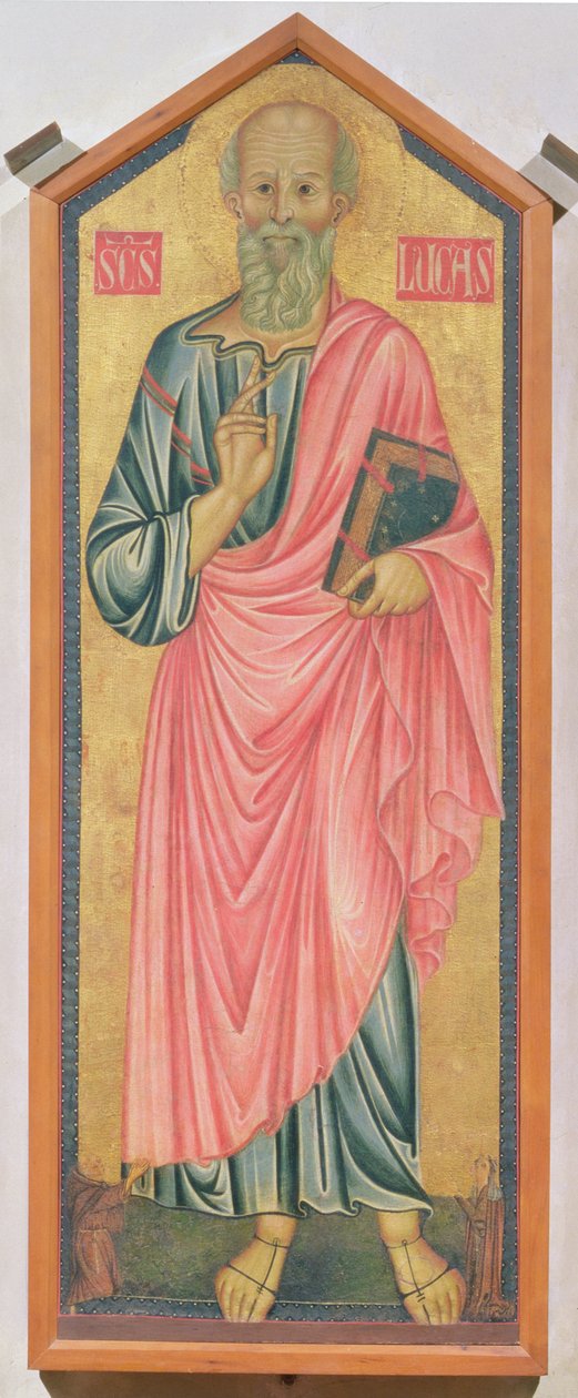 Sint Lucas de Evangelist door Master of the Magdalen