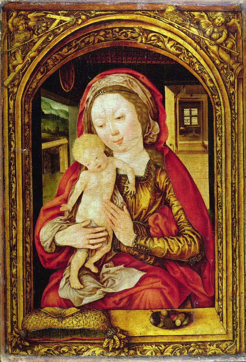 De Madonna en Kind door Master of the Mainz Epiphany