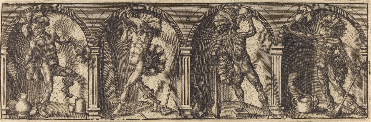 De verschillende portretten en figuren VIII door Master AD