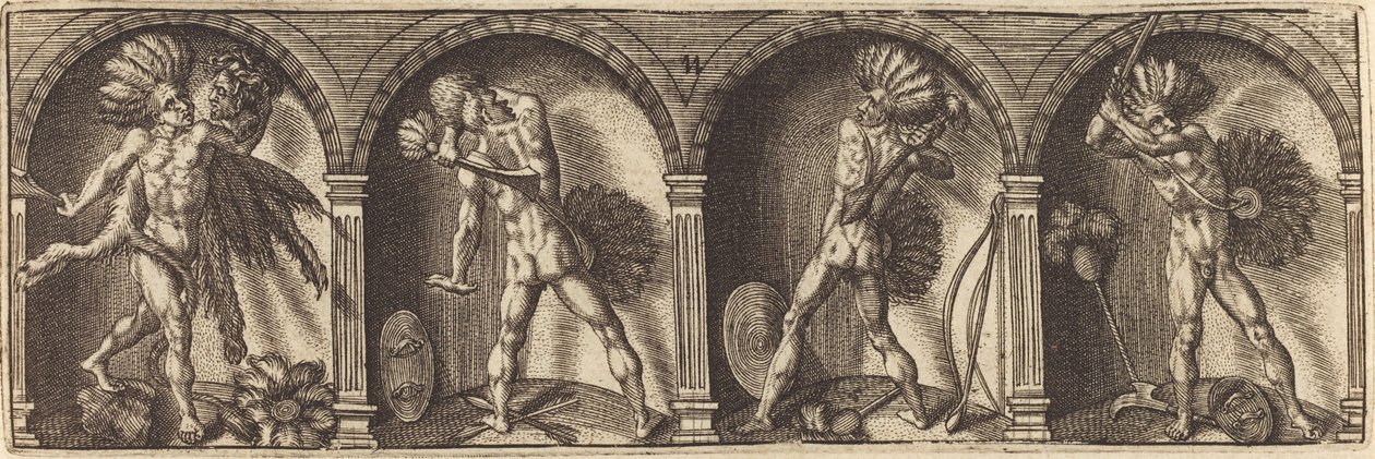 De verschillende portretten en figuren XI door Master AD