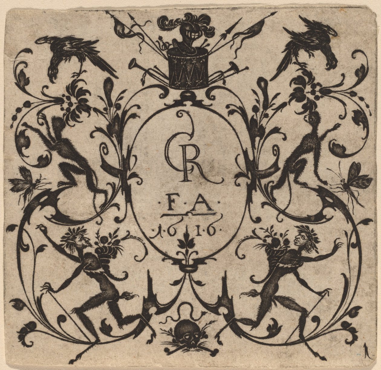 Ornament met grotesk door Master CR