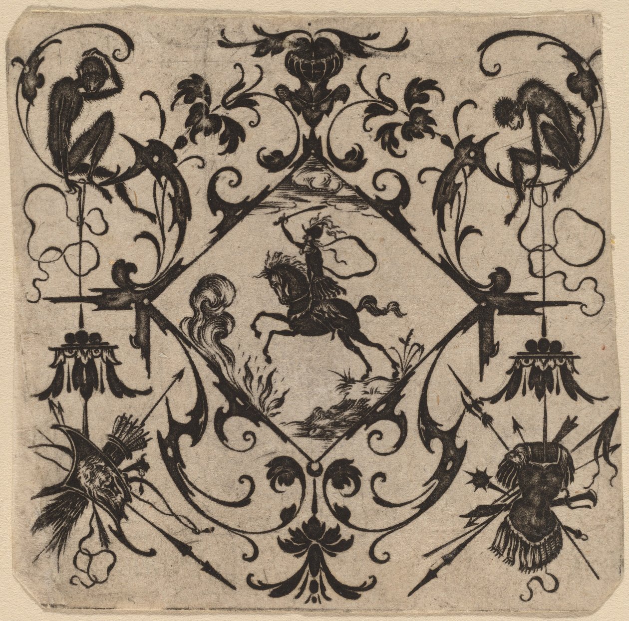 Ornament met grotesk door Master CR