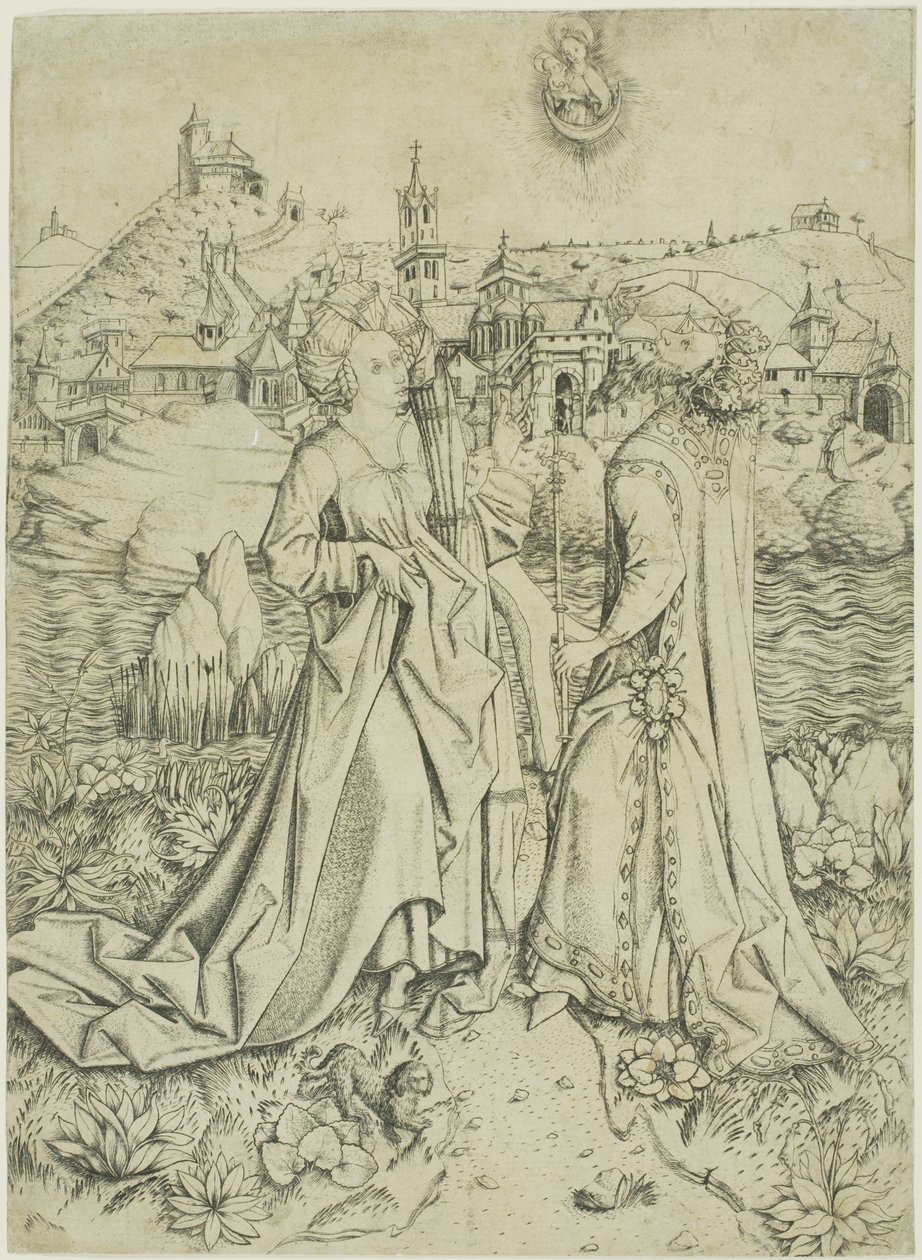 Augustus en de Sibylle door Master E.S.