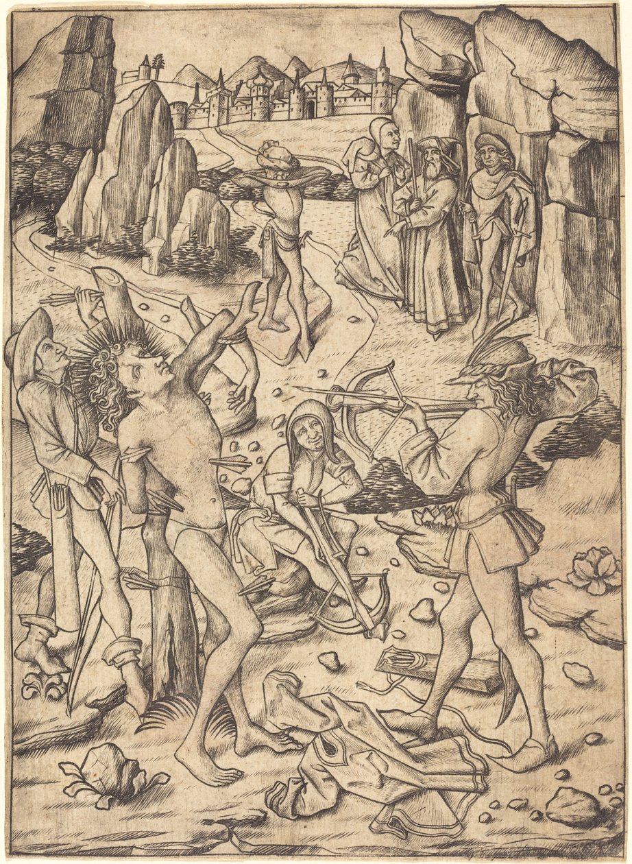 Martelaarschap van Sint Sebastiaan door Master E.S.