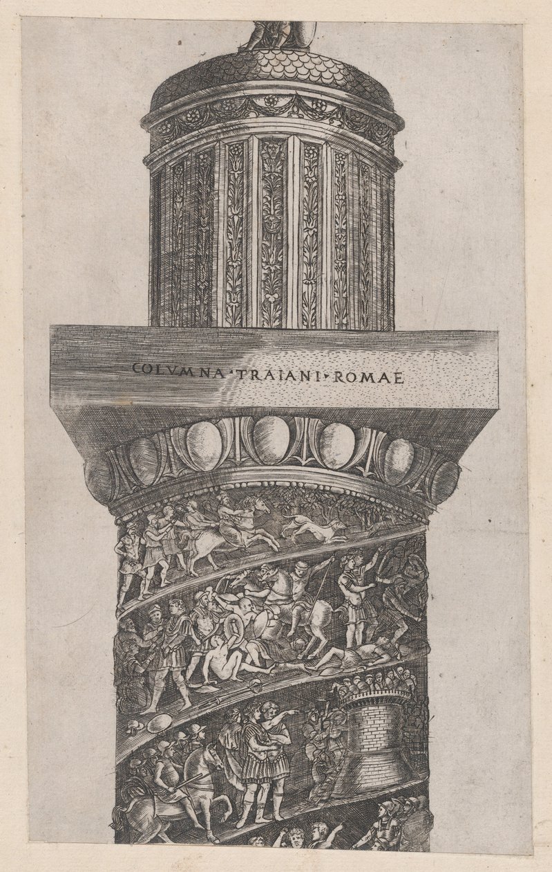 Speculum Romanae Magnificentiae: Het Bovenste Deel van de Zuil van Trajanus, toont ara..., 16e eeuw door Master GA