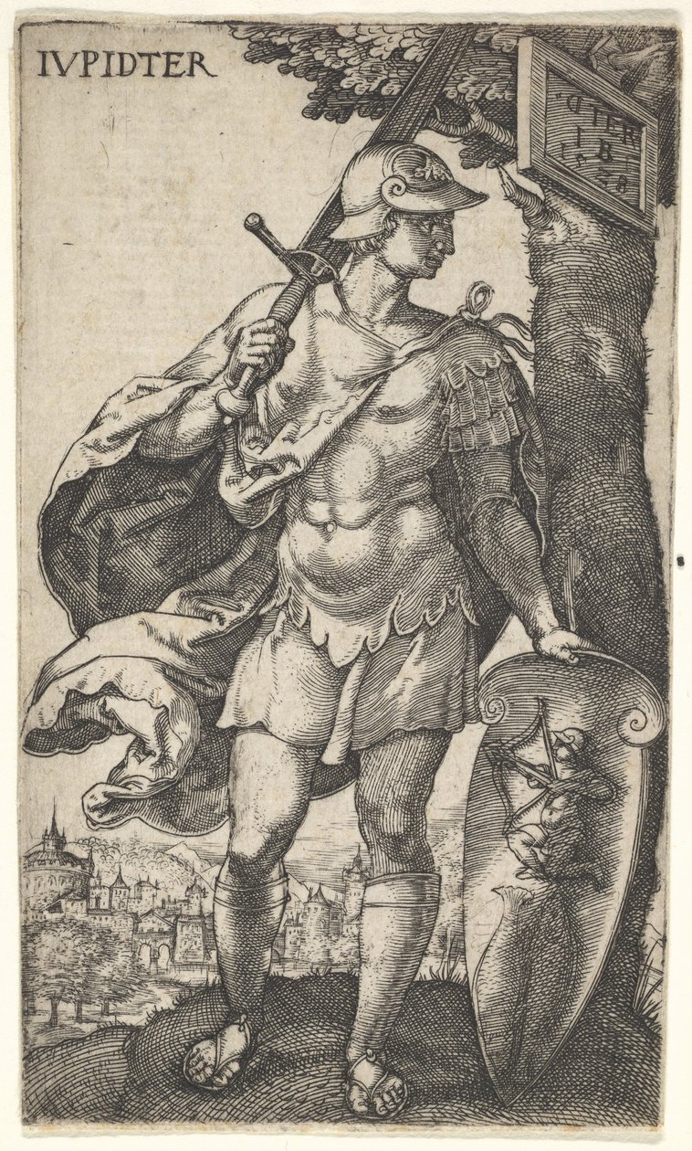 Jupiter uit De goden die over de planeten heersen, 1528 door Master I.B.