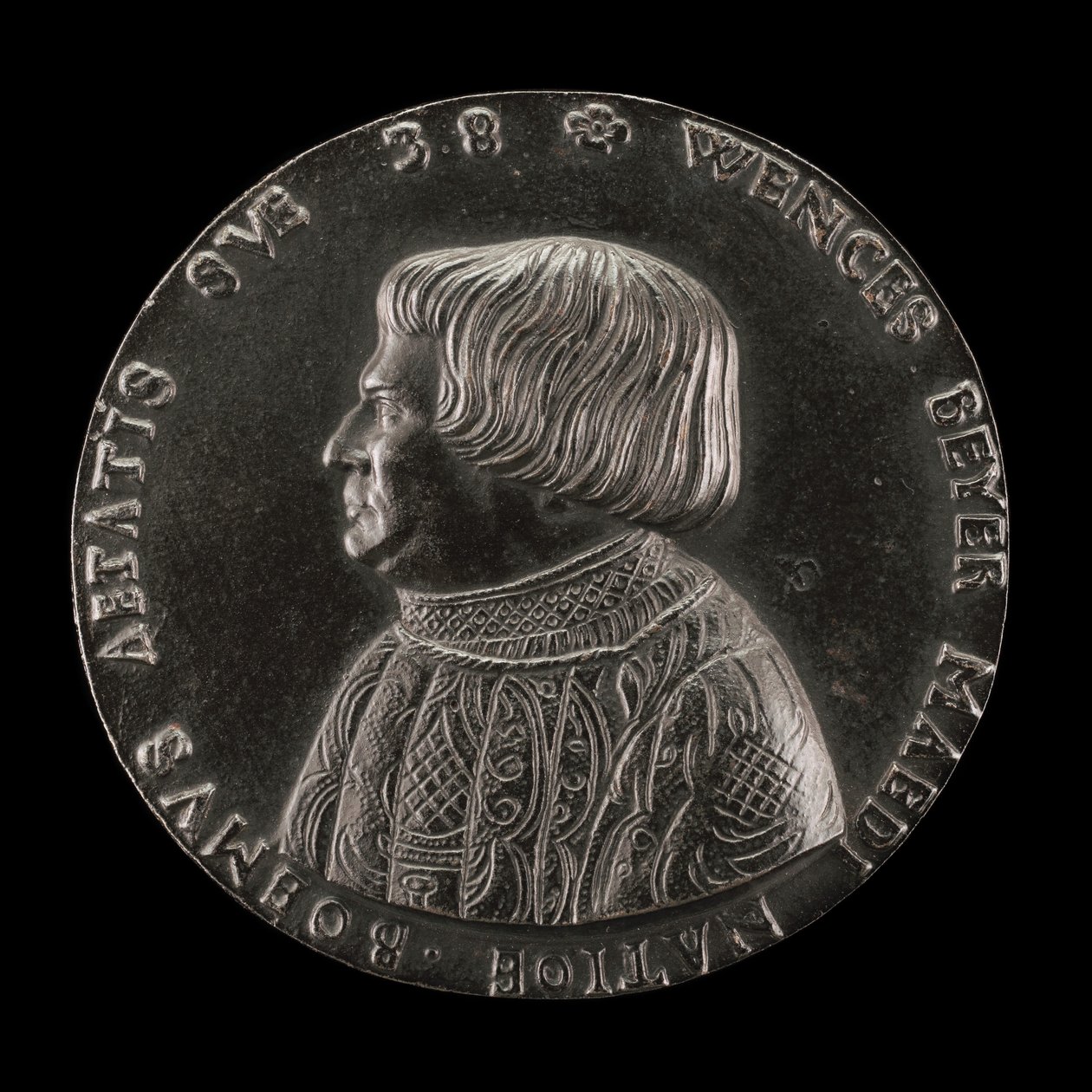 Václav Payer Wenceslaus Beyer, 1488-1537, staatsarts van Bohemen [voorzijde], 1526 door Master M.P.