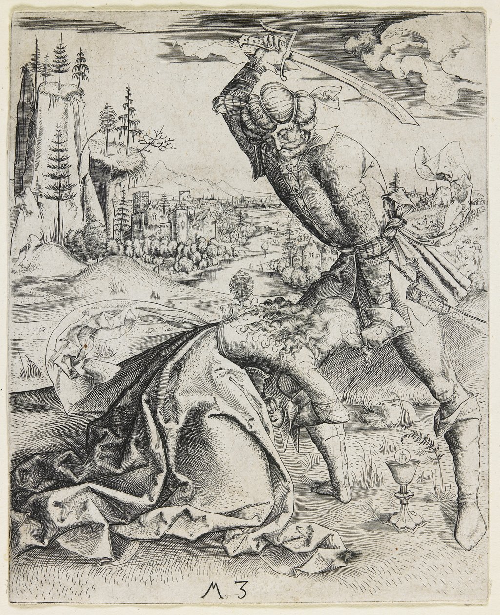 Onthoofding van Sint Barbara, ca. 1501 door Master MZ