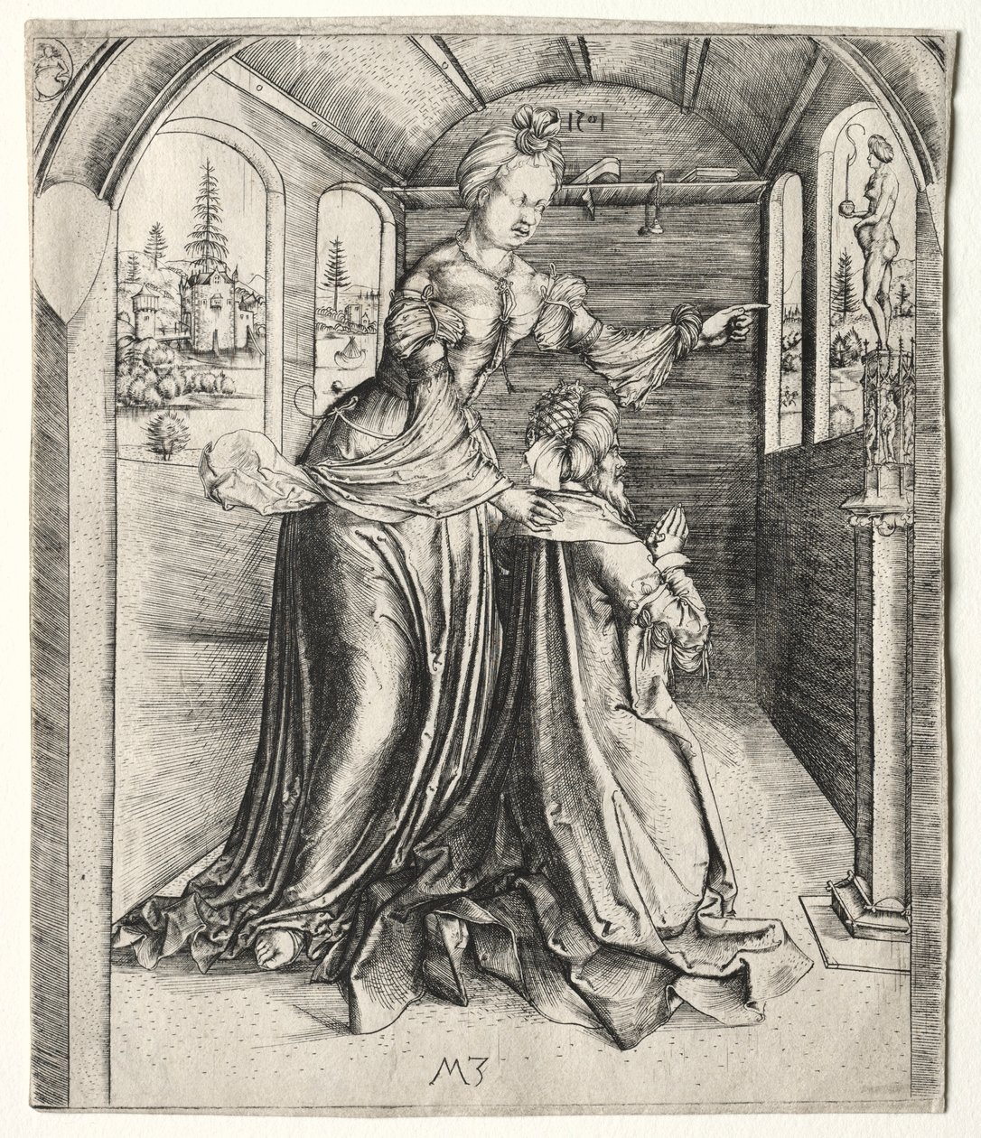 Salomo aanbidt afgoden, 1501 door Master MZ