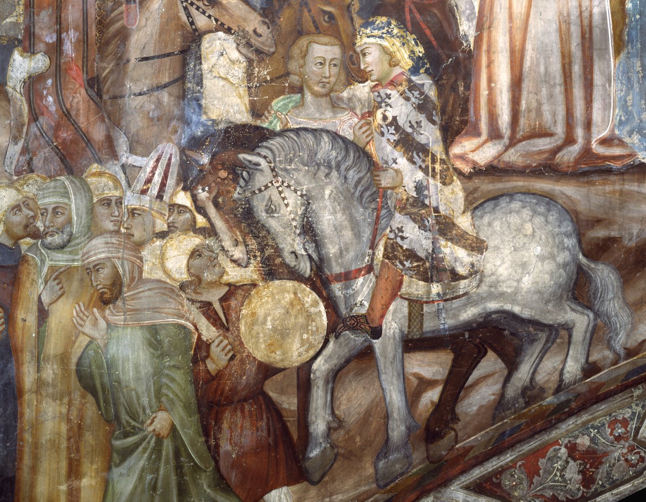Detail (Kruisiging) door Master Trecentesco of Sacro Speco School