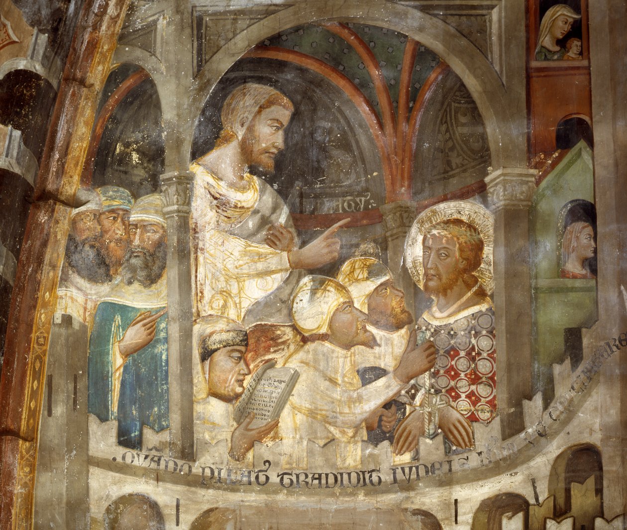 Het Oordeel van Pilatus door Master Trecentesco of Sacro Speco School