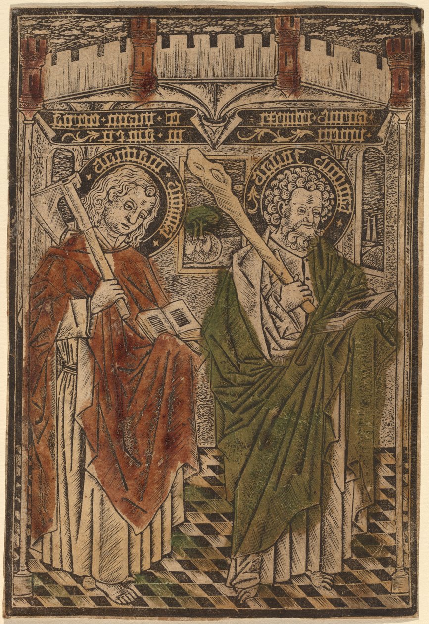 Sint Matthias en Sint Judas met Artikelen uit het Credo door Master d