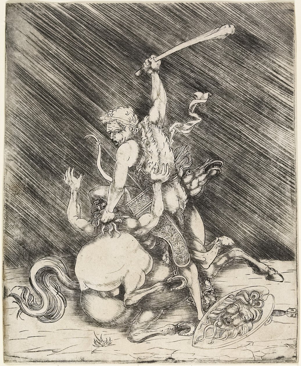 Hercules en Cacus, ca. 1505-1520 door Master of 1515
