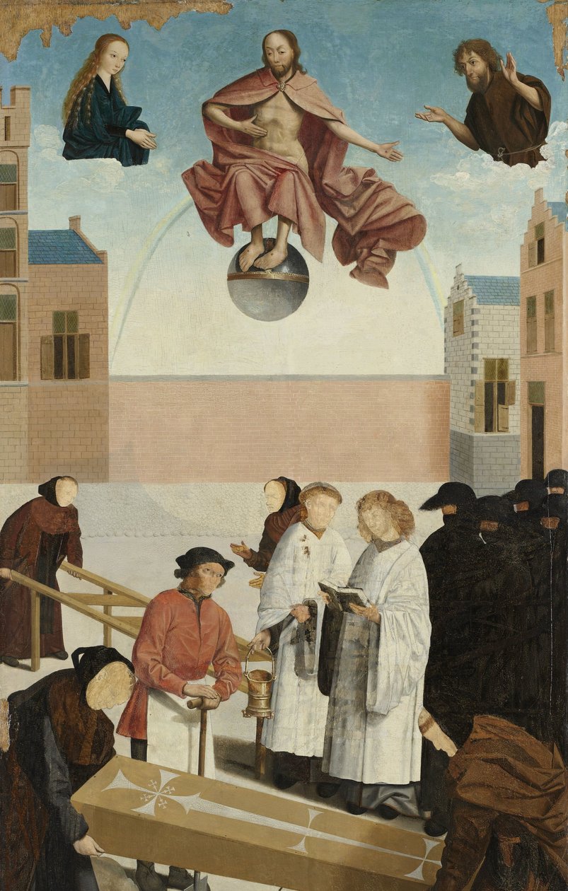 De zeven werken van barmhartigheid (Paneel van een veelluik) door Master of Alkmaar