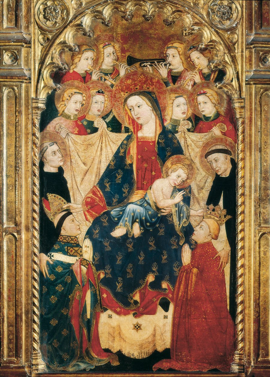 Altaarstuk van de Maagd van Aartsbisschop Don Sancho Rojas (14-15e eeuw) (detail) door Master of Archbishop Don Sancho Rojas