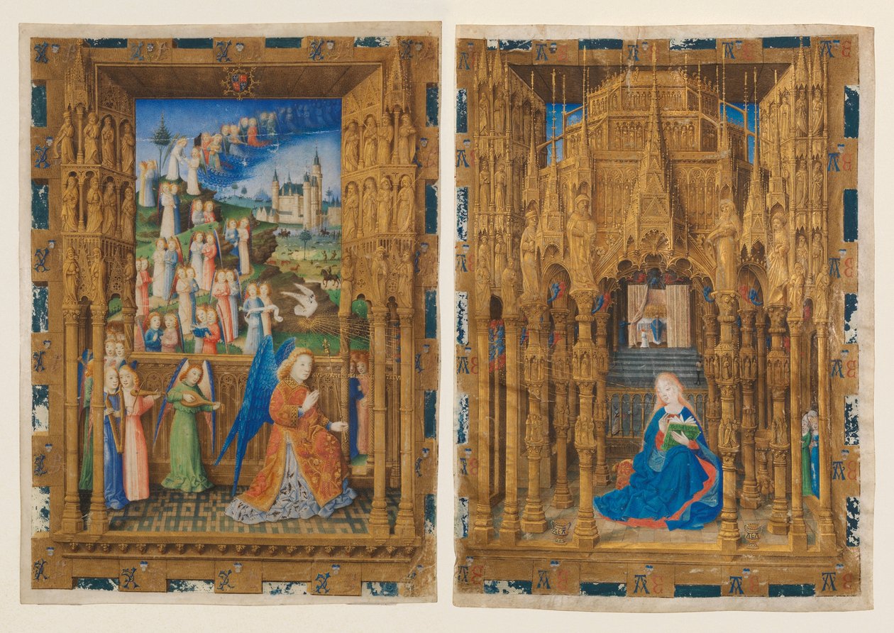 De Annunciatie uit het getijdenboek van Karel van Frankrijk door Master of Charles of France
