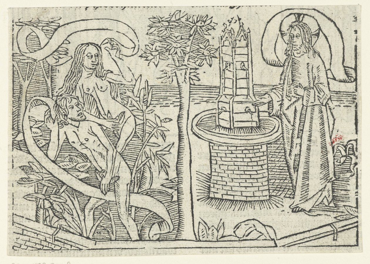 Verdrijving uit het Paradijs door Master of Delft (attributed to)
