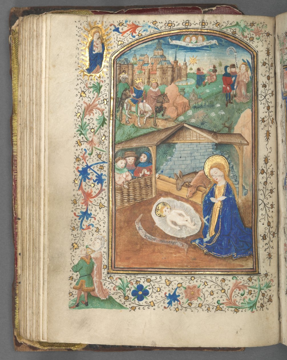 Getijdenboek (Gebruik van Utrecht): fol. 62v, De Geboorte door Master of Gijsbrecht van Brederode