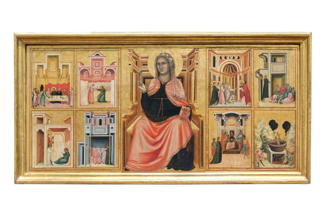 Sint Cecilia en verhalen uit haar leven door Master of Saint Cecilia