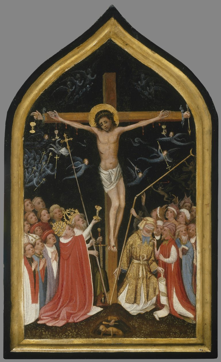 Christus aan het Levend Kruis door Master of Saint Veronica