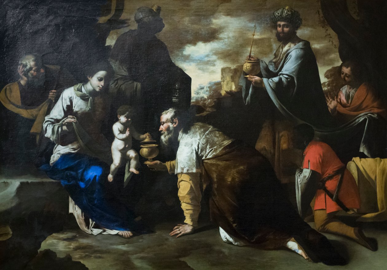 De aanbidding van de wijzen door Master of the Annunciation to the Shepherds