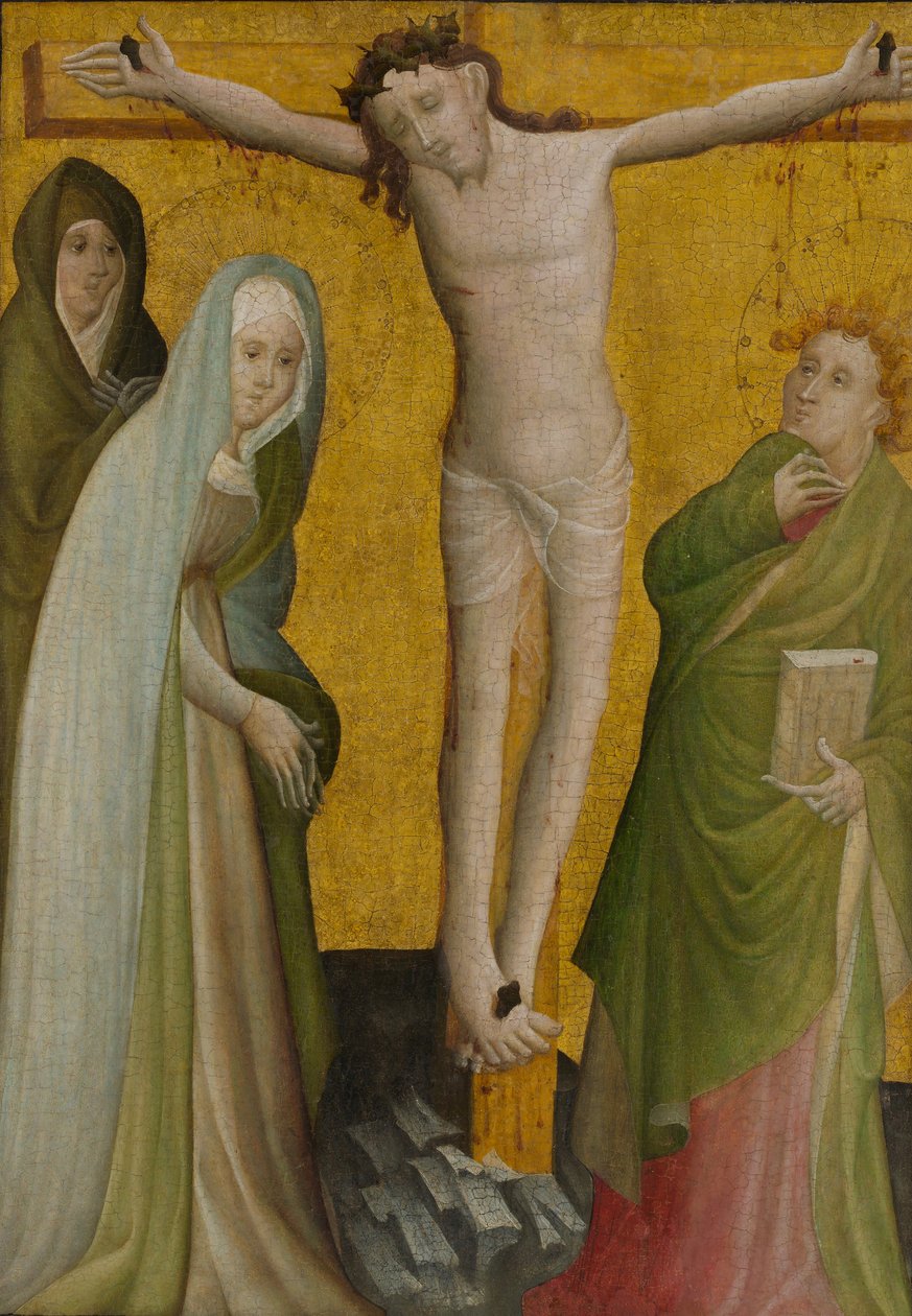 De kruisiging, ca. 1400 door Master of the Berswordt Altar