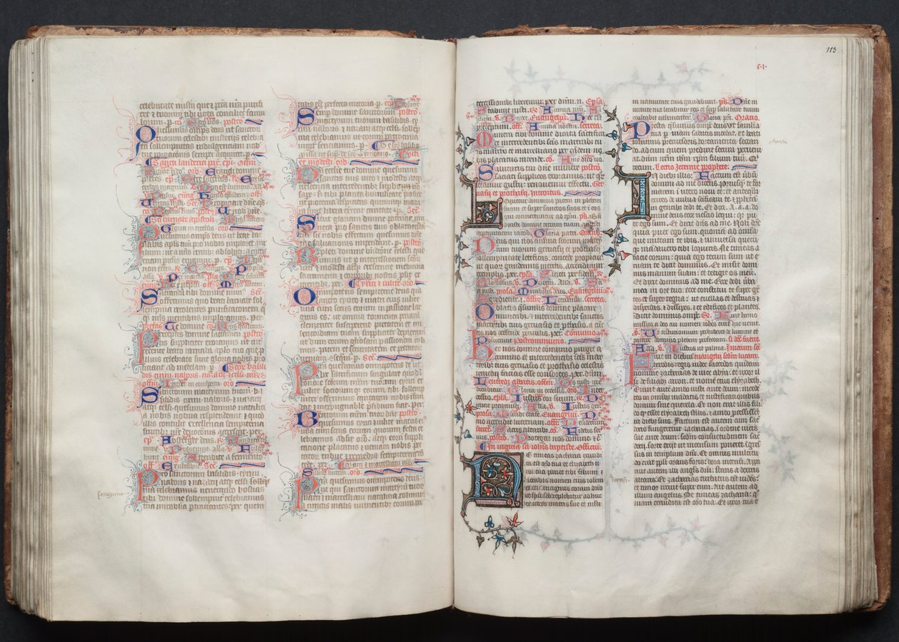 Het Gotha Missaal: Fol. 112v, Tekst door Master of the Boqueteaux