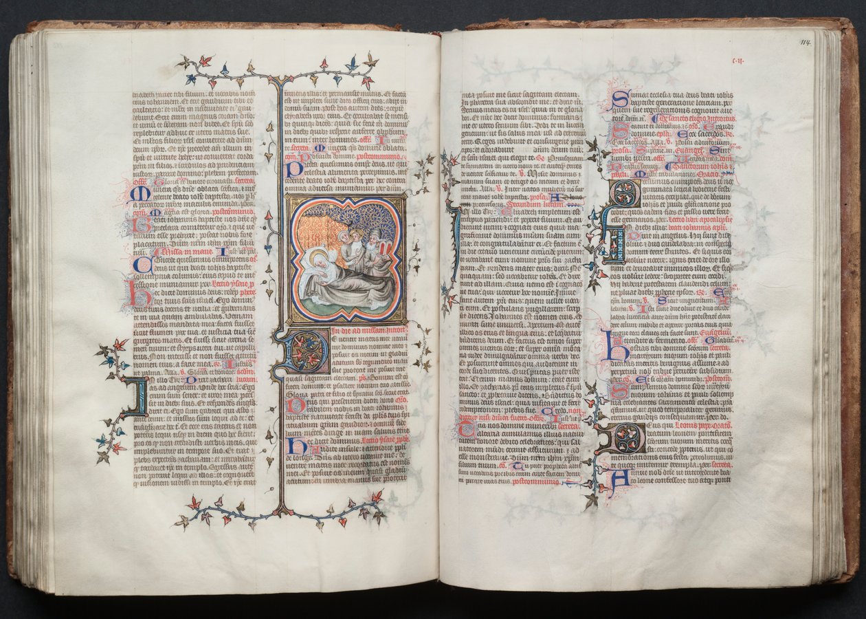 Het Gotha Missaal: Fol. 114r, Tekst door Master of the Boqueteaux