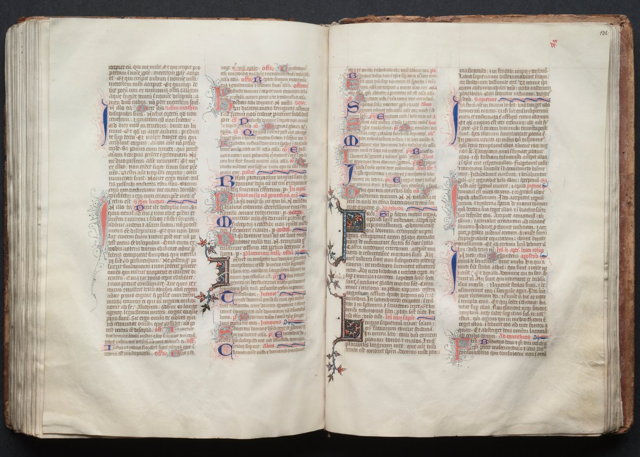Het Gotha Missaal: Fol. 131v, Tekst, ca. 1375 door Master of the Boqueteaux