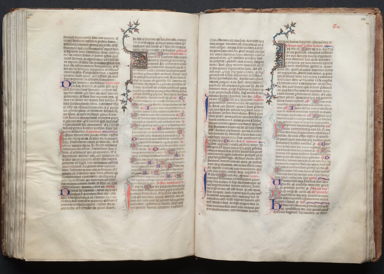 Het Gotha Missaal: Fol. 134v, Tekst, ca. 1375 door Master of the Boqueteaux
