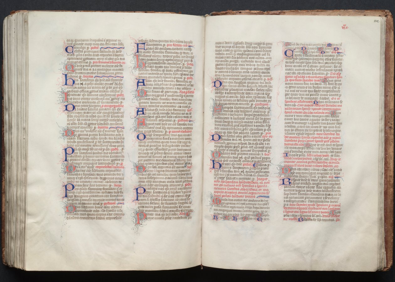 The Gotha Missal: Fol. 141v, Tekst, ca. 1375 door Master of the Boqueteaux