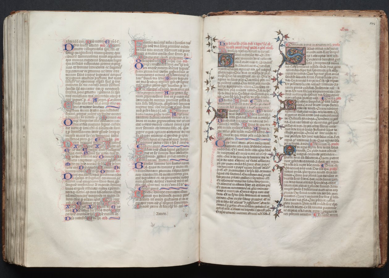 Het Gotha-missaal: Fol. 144r, tekst door Master of the Boqueteaux