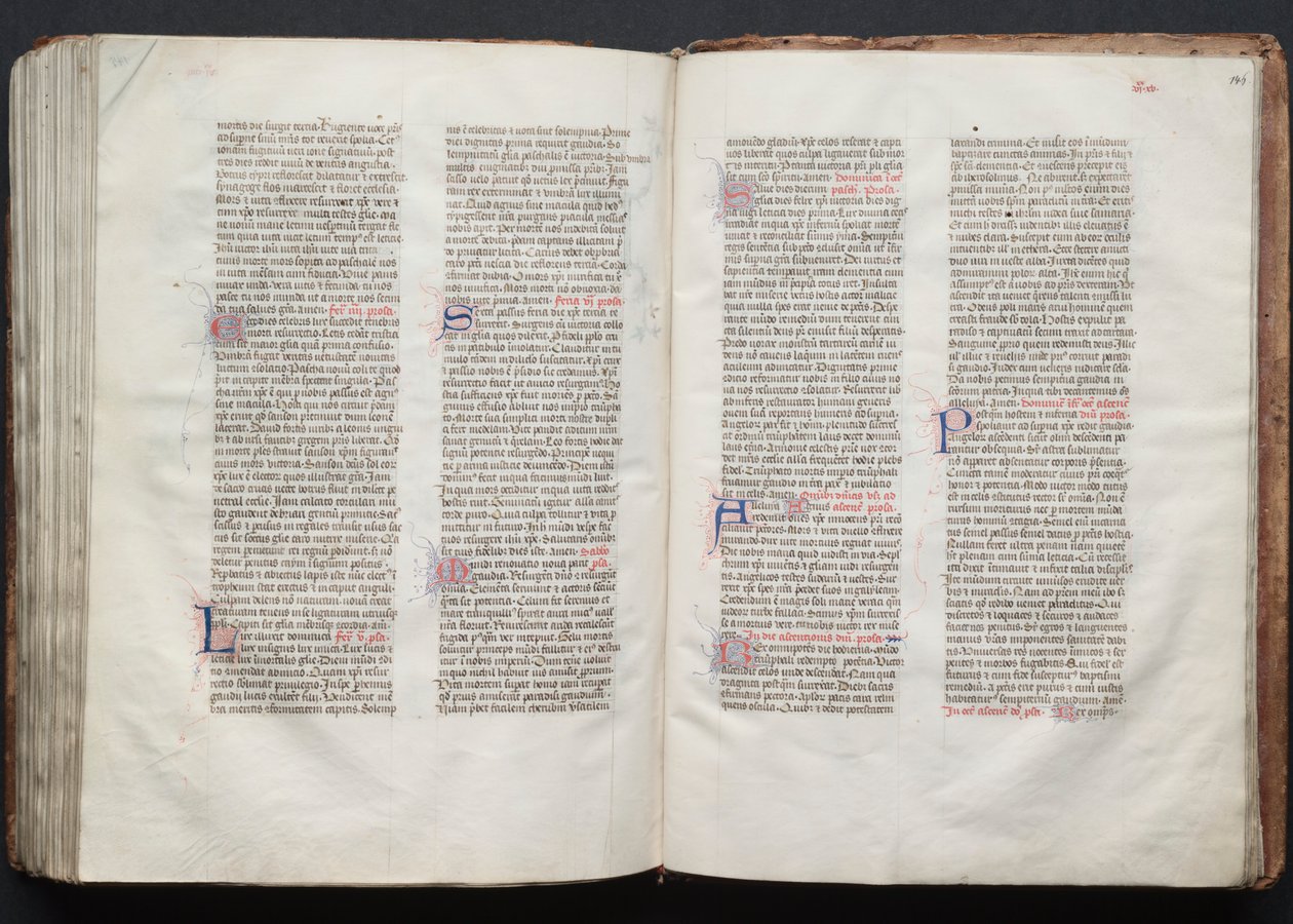 Het Gotha Missaal: Fol. 146r, Tekst, ca. 1375 door Master of the Boqueteaux