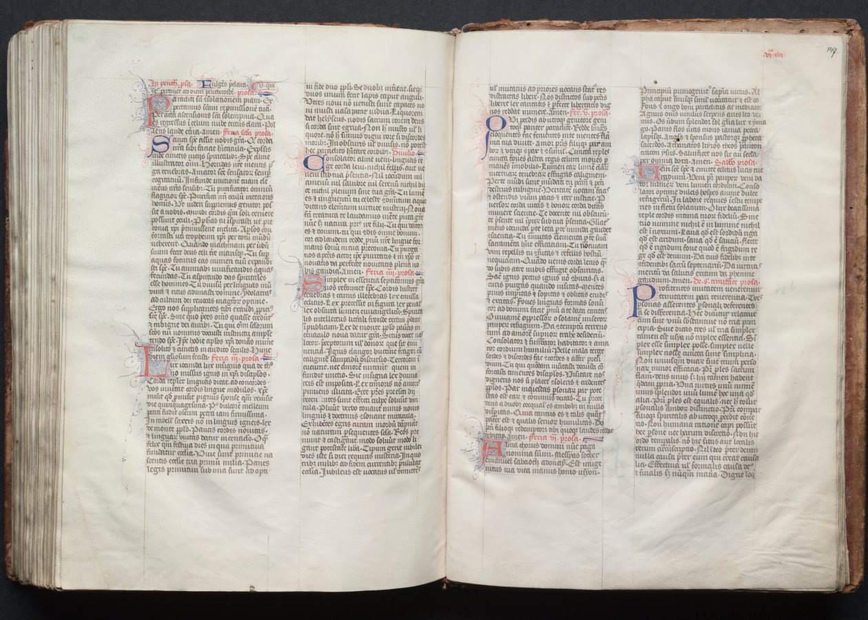 Het Gotha Missaal: Fol. 146v, Tekst, ca. 1375 door Master of the Boqueteaux