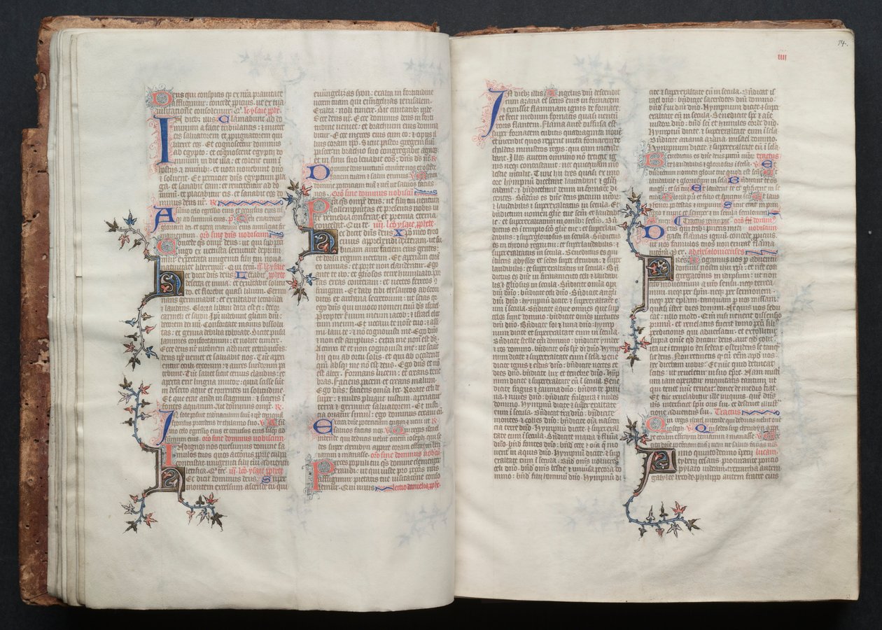 Het Gotha Missaal: Fol. 14r, Tekst, ca. 1375 door Master of the Boqueteaux