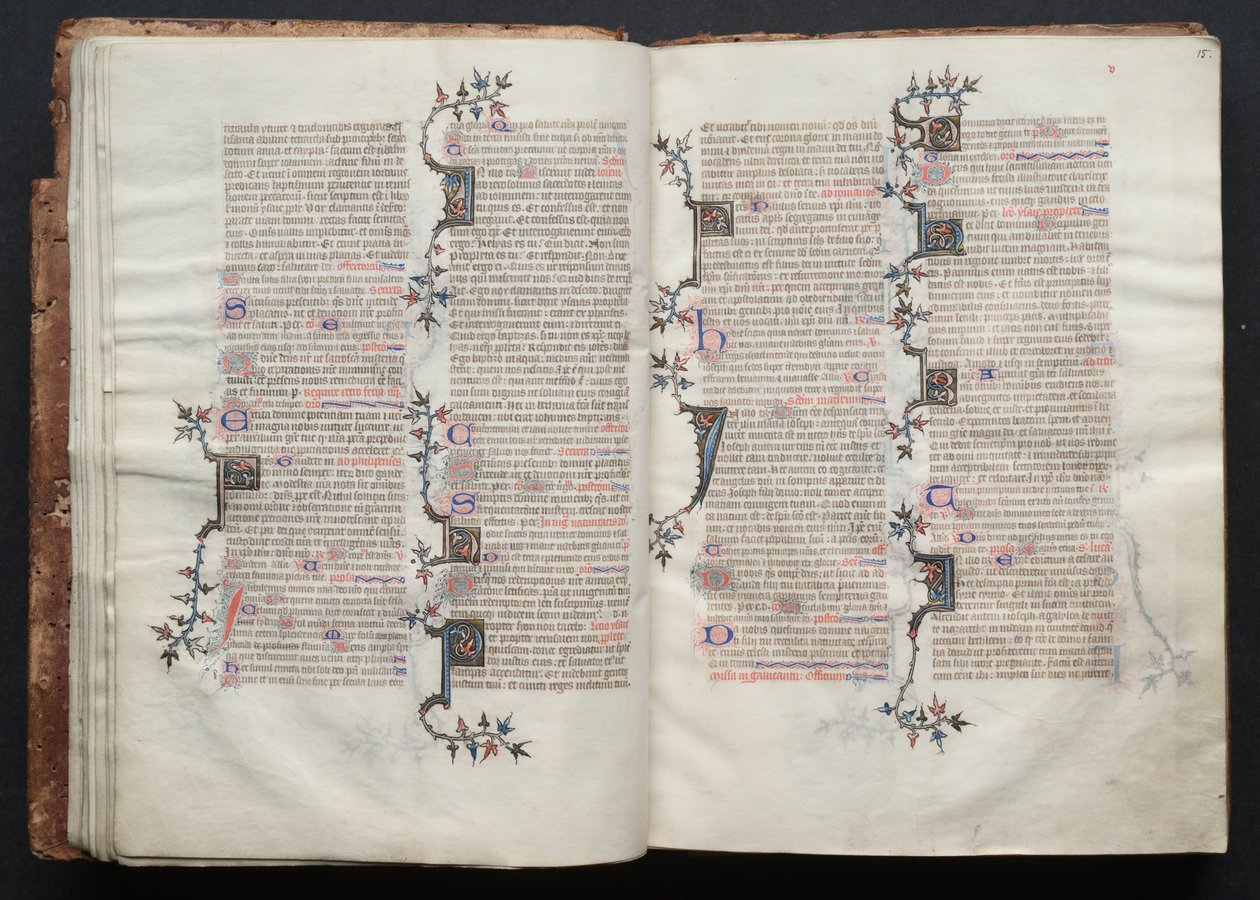 Het Gotha-missaal: Fol. 14v, tekst door Master of the Boqueteaux