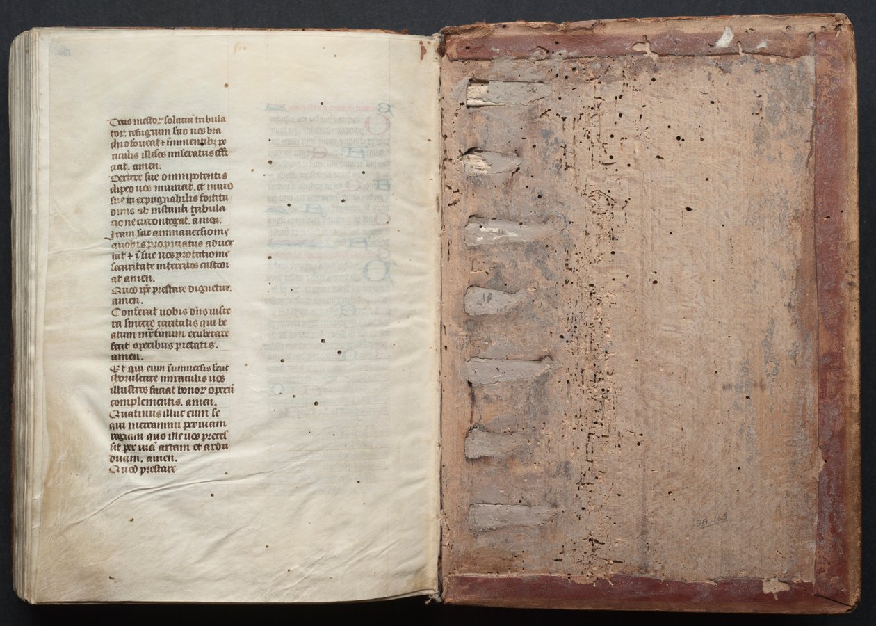 Het Gotha-missaal: Fol. 164v, tekst door Master of the Boqueteaux