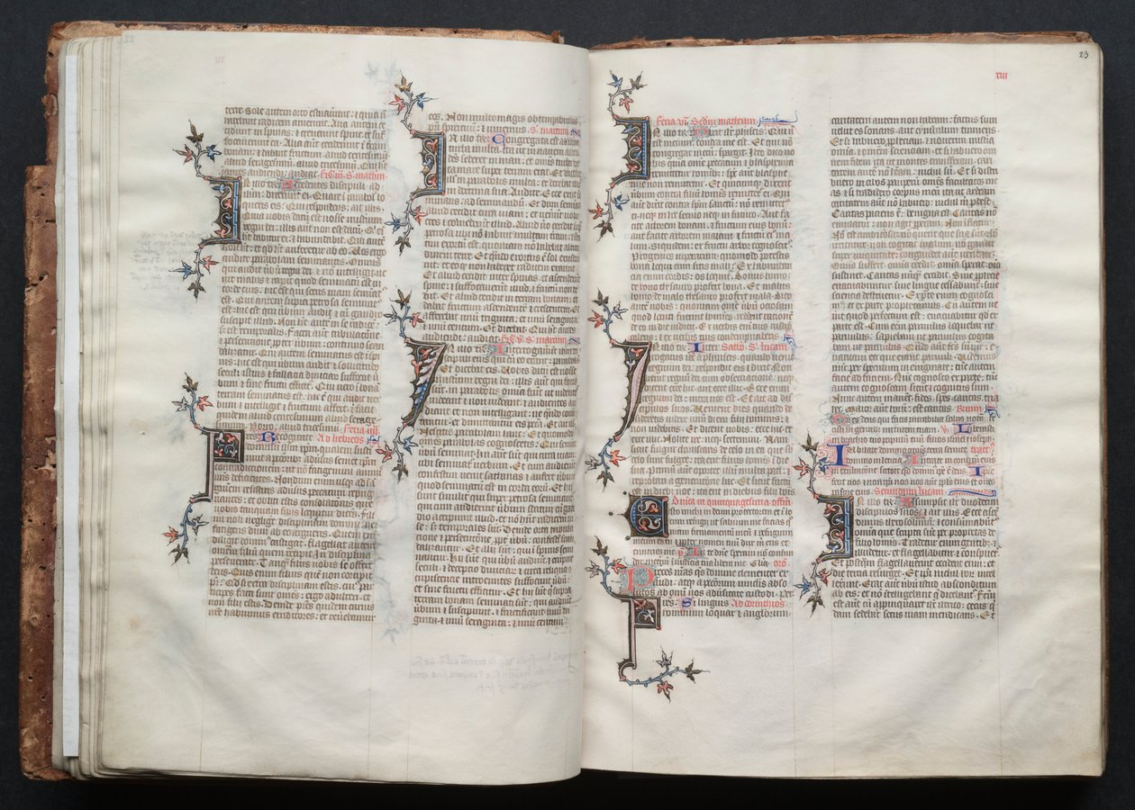 Het Gotha Missaal: Fol. 23r, Tekst, ca. 1375 door Master of the Boqueteaux