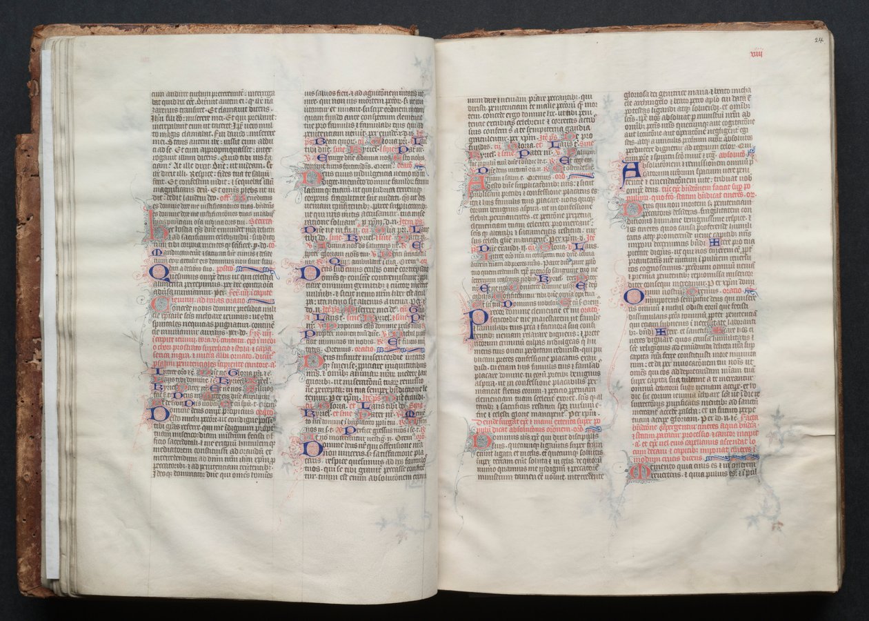Het Gotha Missaal: Fol. 23v, Tekst, ca. 1375 door Master of the Boqueteaux