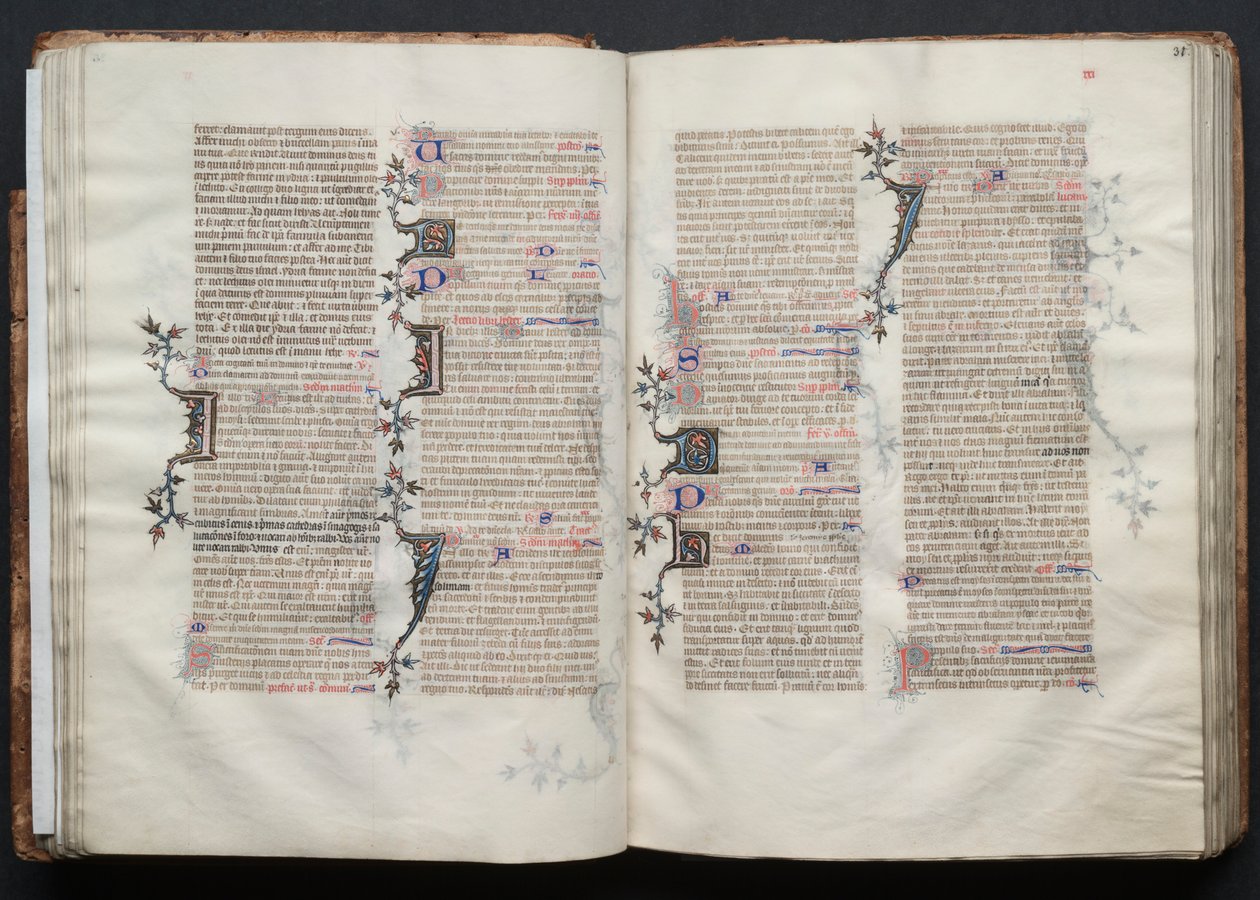 Het Gotha Missaal: Fol. 30v, Tekst, ca. 1375 door Master of the Boqueteaux