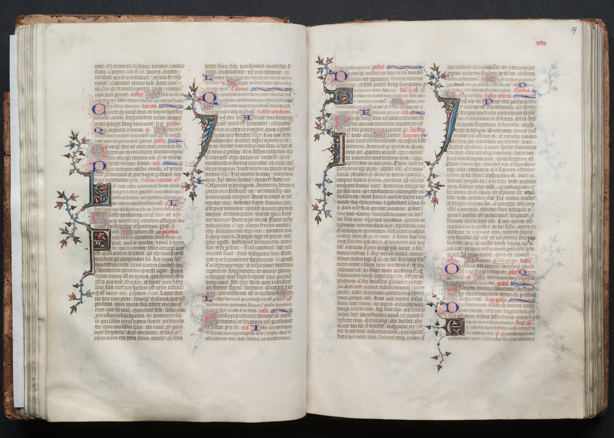 Het Gotha Missaal: Fol. 36v, Tekst door Master of the Boqueteaux