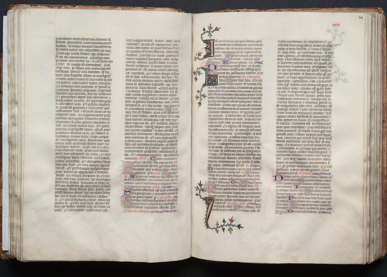 Het Gotha Missaal: Fol. 47v, Tekst, ca. 1375 door Master of the Boqueteaux