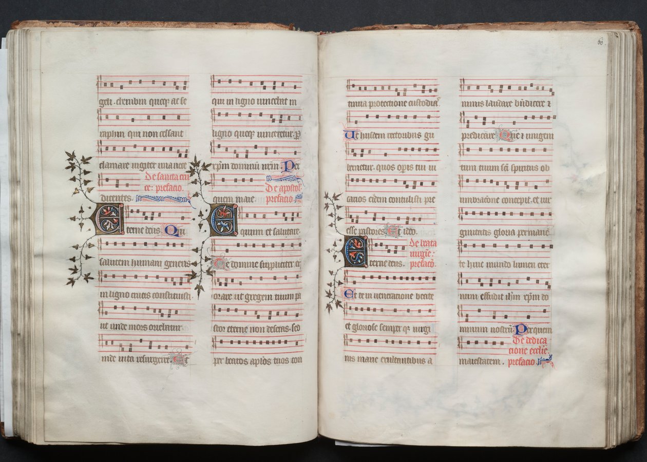 Het Gotha Missaal: Fol. 59v, Tekst, ca. 1375 door Master of the Boqueteaux