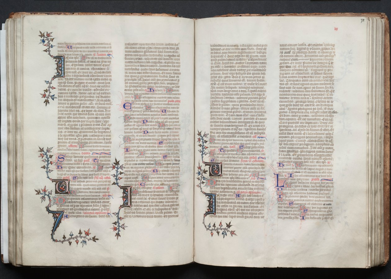 Het Gotha-missaal: Fol. 71r, tekst door Master of the Boqueteaux