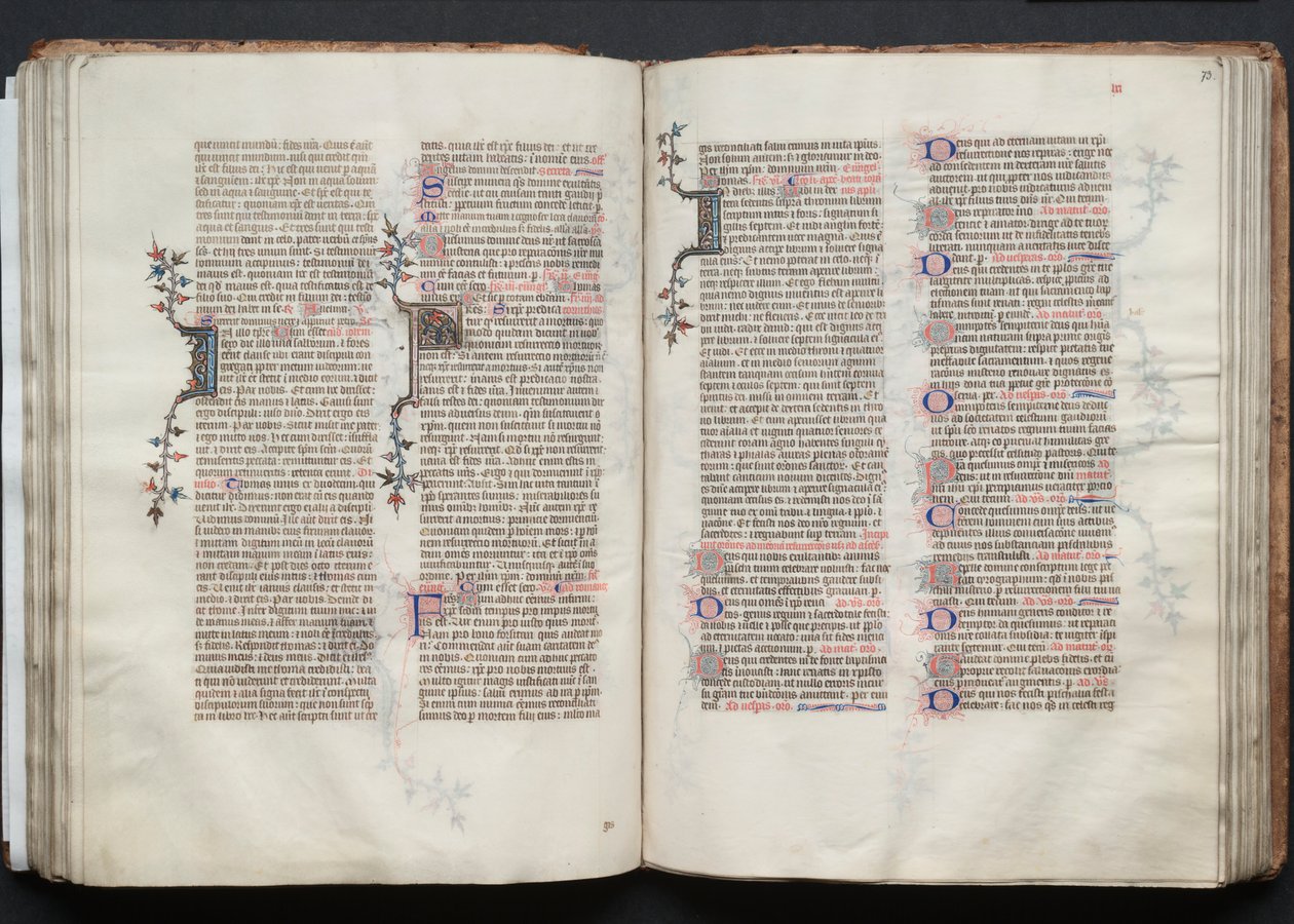 Het Gotha Missaal: Fol. 73r, Tekst door Master of the Boqueteaux